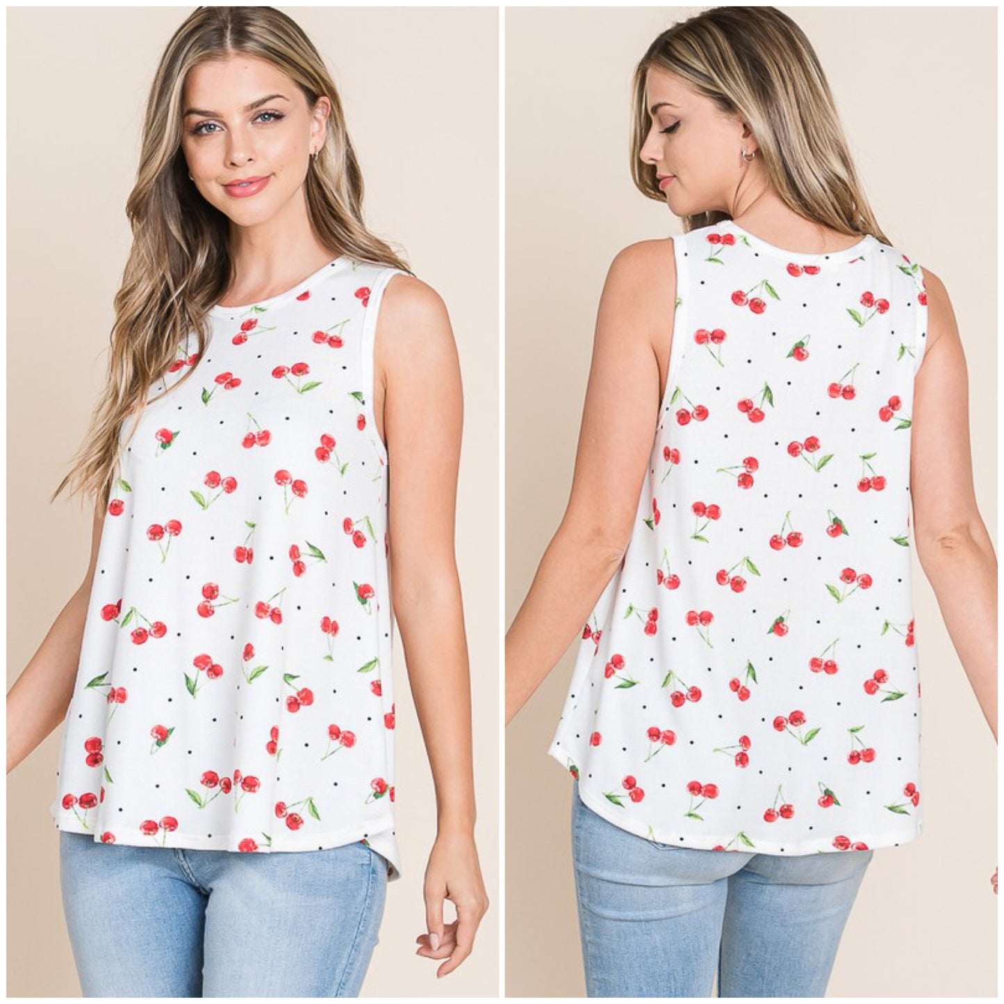 Ivory Cherry Tank