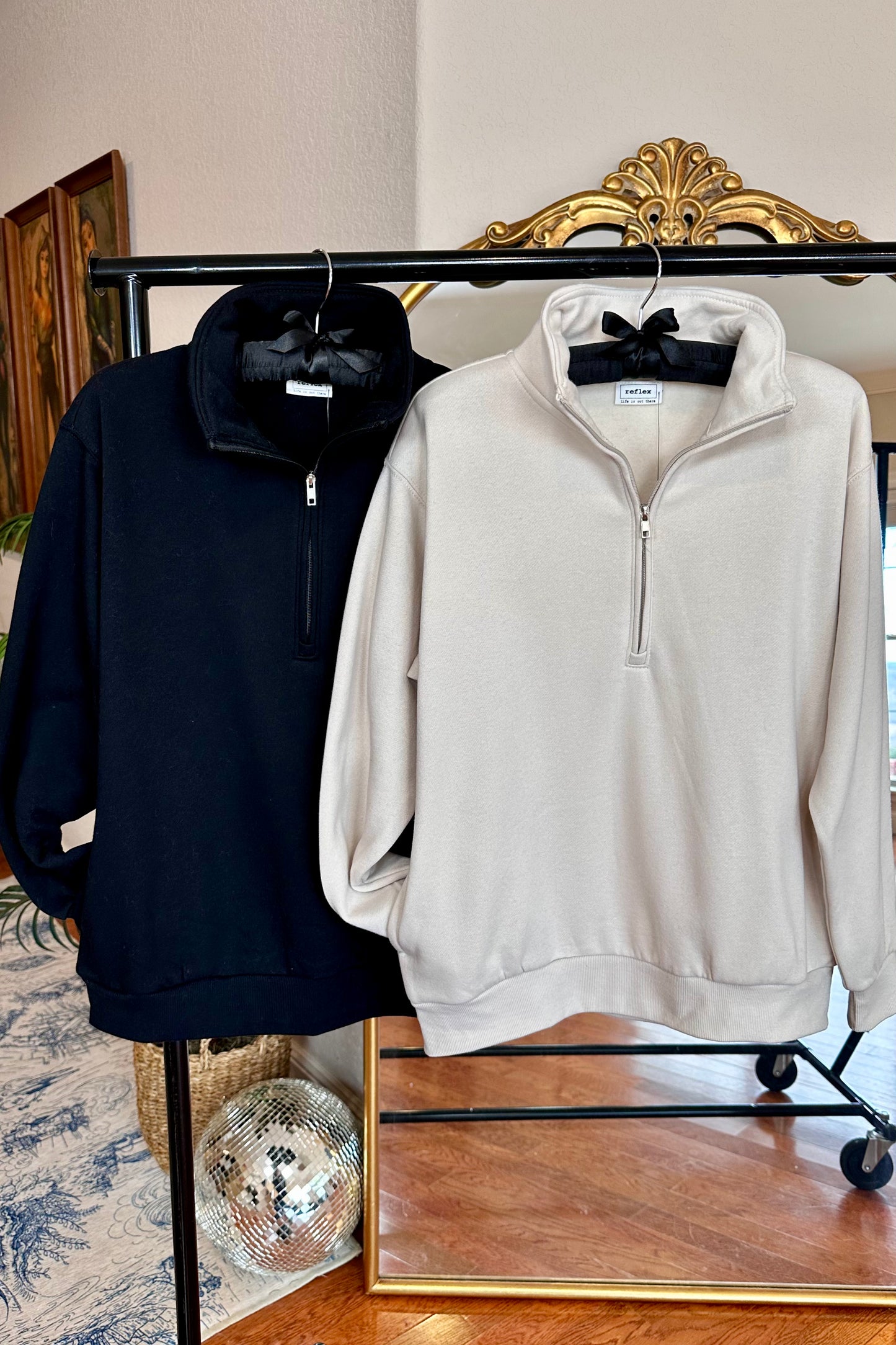 1/2 Zip Mock Neck Sweatshirt