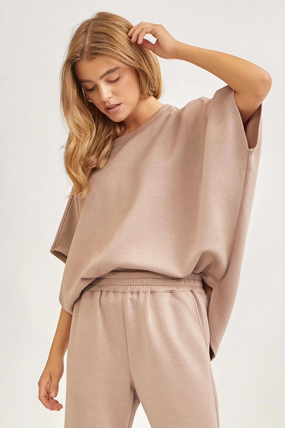 Cappuccino Poncho Top Bell Bottom Set